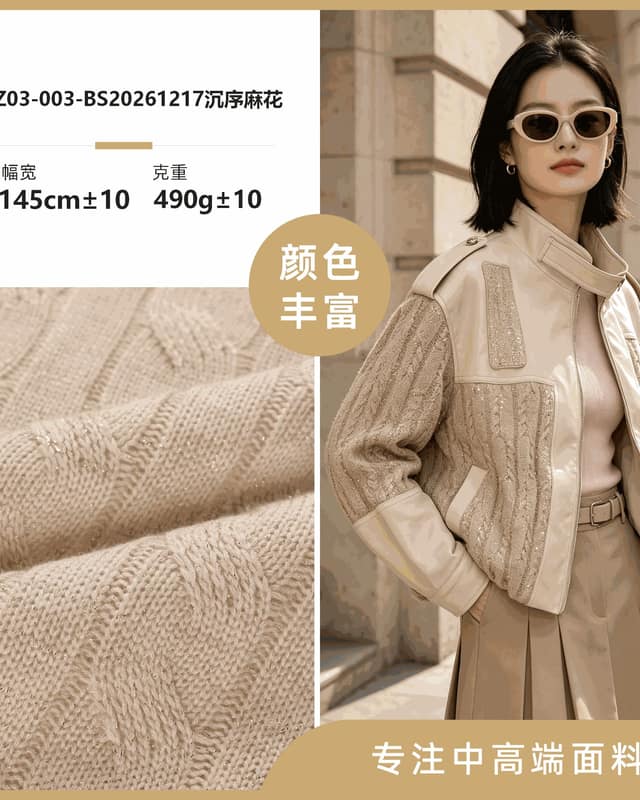 Z03-003-BS20261217沉序麻花面料